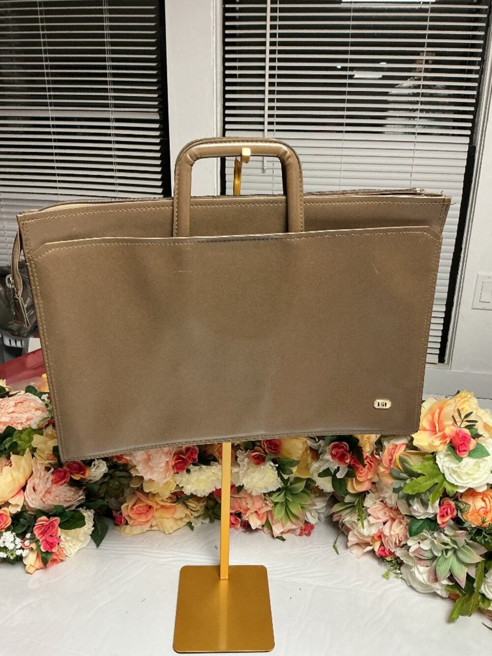Vintage Hit Brown Structured Briefcase Portfolio Laptop Document Work Bag